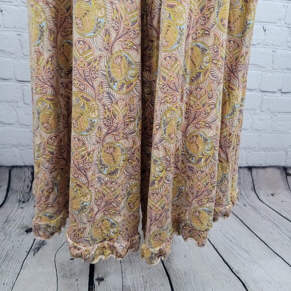 Anthropologie Multicolor Print Boho Stretch Short Sleeve Jumpsuit Jumper Medium - Picture 9 of 12